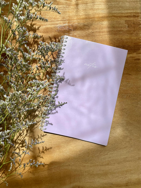 Mini cahier de notes mauve