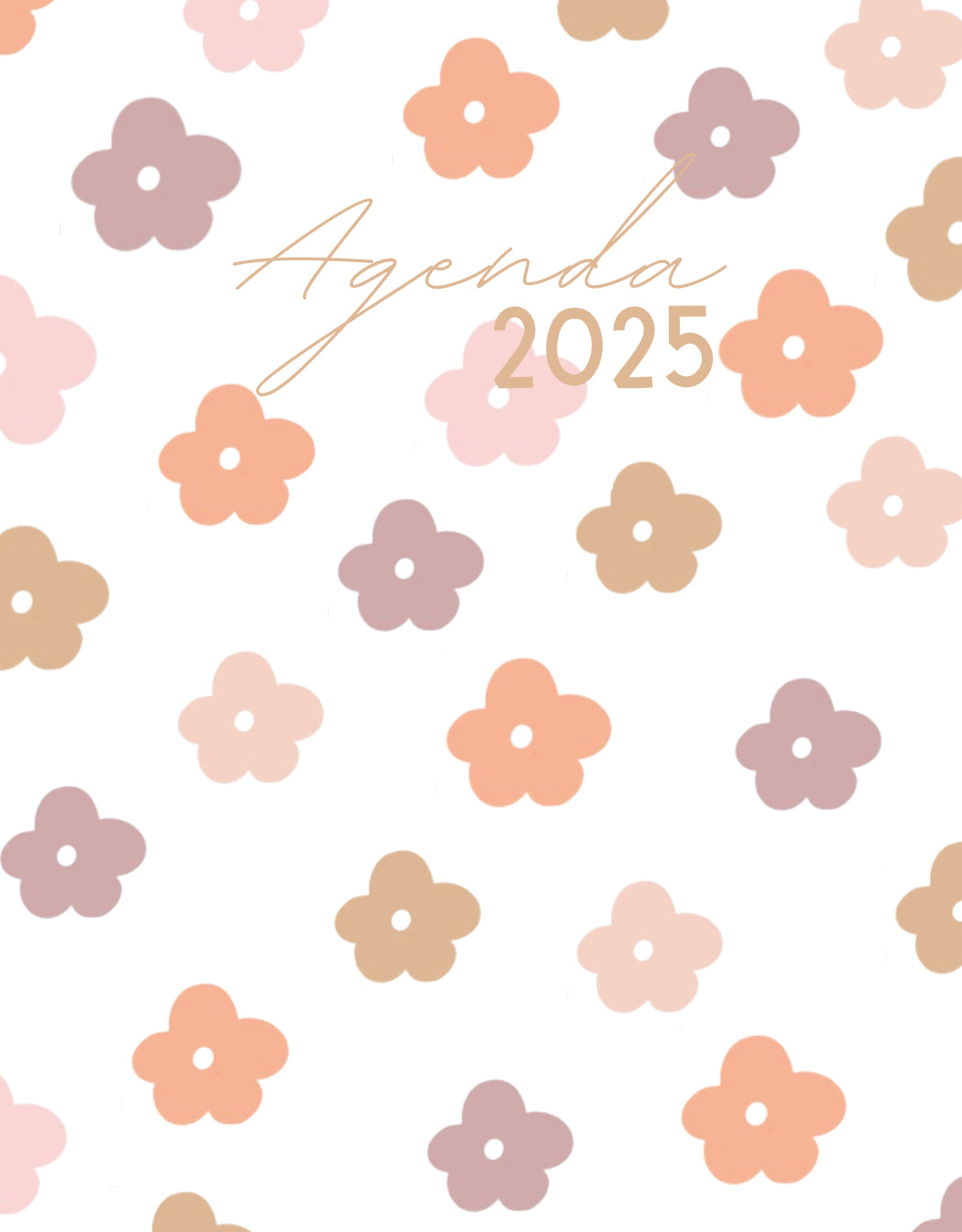 Agenda 2025 fleurs printanières