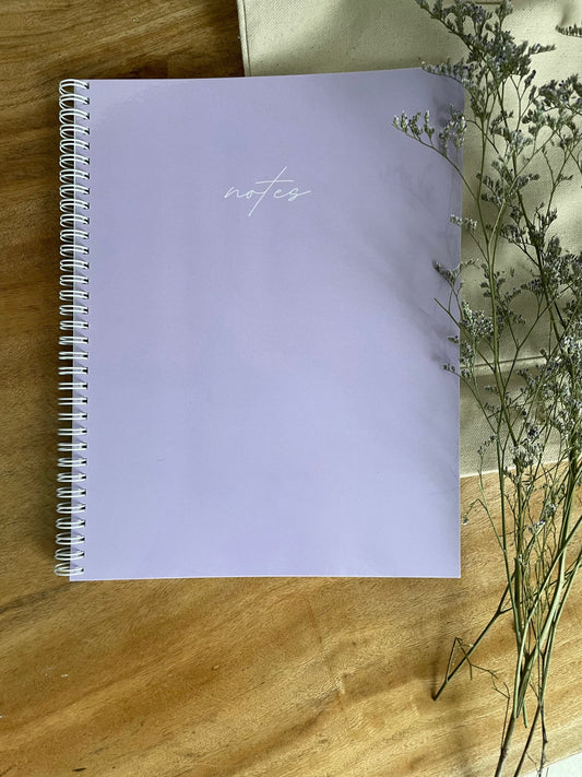 Cahier de notes mauve