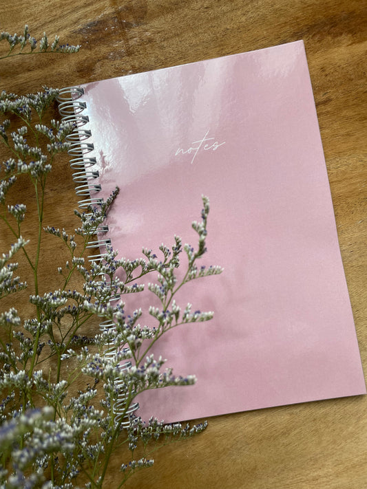 Mini cahier de notes vieux rose